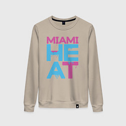 Свитшот хлопковый женский Miami Heat style, цвет: миндальный