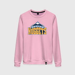 Свитшот хлопковый женский Denver Nuggets, цвет: светло-розовый