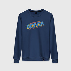 Свитшот хлопковый женский Denver west, цвет: тёмно-синий