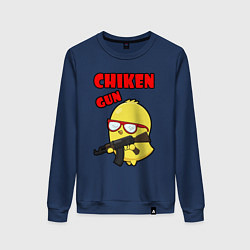 Женский свитшот Chicken machine gun