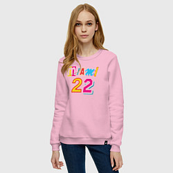 Свитшот хлопковый женский Джимми Батлер 22, цвет: светло-розовый — фото 2