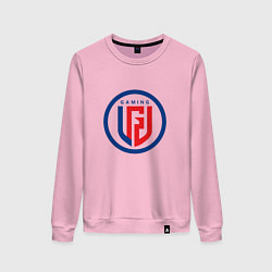 Свитшот хлопковый женский PSG LGD logo, цвет: светло-розовый