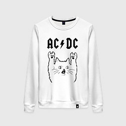 Женский свитшот AC DC - rock cat