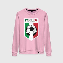 Свитшот хлопковый женский Футбол Италии, цвет: светло-розовый