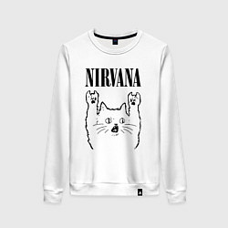 Женский свитшот Nirvana - rock cat