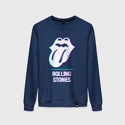 Женский свитшот Rolling Stones glitch rock