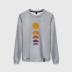 Свитшот хлопковый женский Закат солнца, цвет: меланж