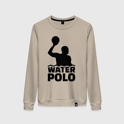Свитшот хлопковый женский Водное поло, цвет: миндальный