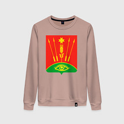 Свитшот хлопковый женский Глазовский район, цвет: пыльно-розовый