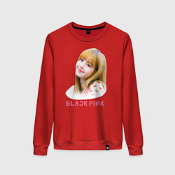 Свитшот хлопковый женский Lisa Blackpink, цвет: красный