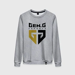 Свитшот хлопковый женский Gen G Esports лого, цвет: меланж