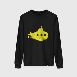 Свитшот хлопковый женский Желтая подводная лодка, цвет: черный