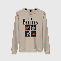 Свитшот хлопковый женский Beetles, цвет: миндальный