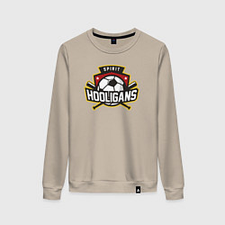 Свитшот хлопковый женский Spirit hooligans, цвет: миндальный