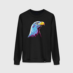 Свитшот хлопковый женский Орел WPAP, цвет: черный