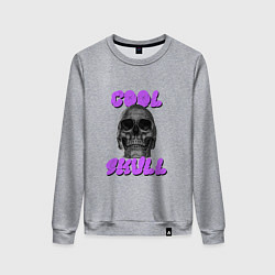 Свитшот хлопковый женский Cool Skull, цвет: меланж