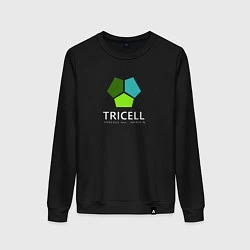 Свитшот хлопковый женский Tricell Inc, цвет: черный