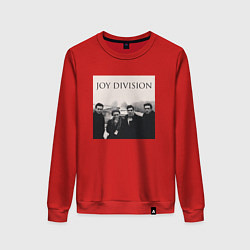 Свитшот хлопковый женский Тру фанат Joy Division, цвет: красный