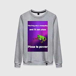 Женский свитшот Pizza is power