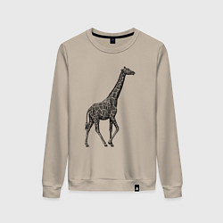 Женский свитшот Жираф гуляет