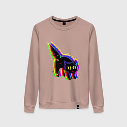 Женский свитшот Глюк кот - Technical Glitch