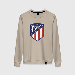 Свитшот хлопковый женский Atletico Madrid FC, цвет: миндальный