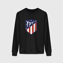 Свитшот хлопковый женский Atletico Madrid FC, цвет: черный