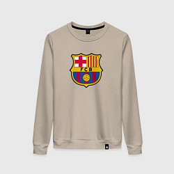 Свитшот хлопковый женский Barcelona fc sport, цвет: миндальный