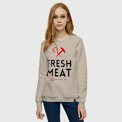 Свитшот хлопковый женский Fresh Meat, цвет: миндальный — фото 2