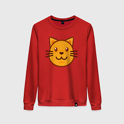 Женский свитшот Оранжевый котик счастлив
