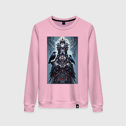 Свитшот хлопковый женский Королева воронов в стиле аниме - нейросеть, цвет: светло-розовый