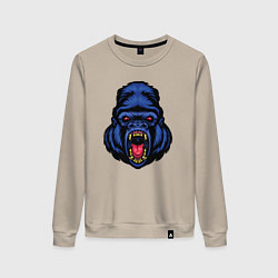 Свитшот хлопковый женский Blue monkey, цвет: миндальный