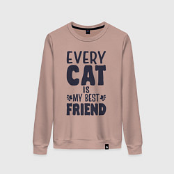 Женский свитшот Every cat is my best friend