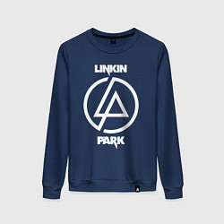 Свитшот хлопковый женский Linkin Park logo, цвет: тёмно-синий