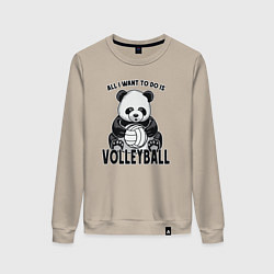 Женский свитшот Panda volleyball