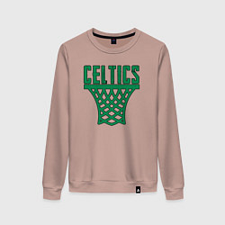 Свитшот хлопковый женский Celtics net, цвет: пыльно-розовый