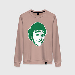 Свитшот хлопковый женский Ларри Берд, цвет: пыльно-розовый