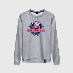 Свитшот хлопковый женский Love their games, цвет: меланж
