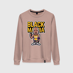 Свитшот хлопковый женский Kobe black mamba, цвет: пыльно-розовый