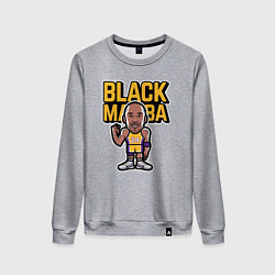 Свитшот хлопковый женский Kobe black mamba, цвет: меланж