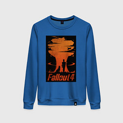 Свитшот хлопковый женский Fallout 4 dog, цвет: синий