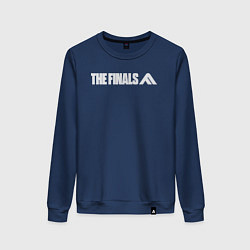 Свитшот хлопковый женский The finals logo, цвет: тёмно-синий