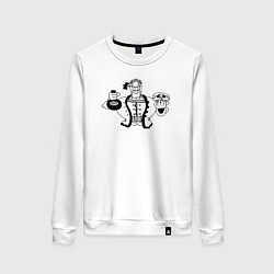 Свитшот хлопковый женский Доктор Ливси весёлый, цвет: белый