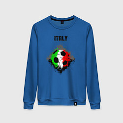 Свитшот хлопковый женский Команда Италии, цвет: синий