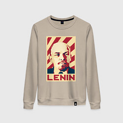 Свитшот хлопковый женский Vladimir Lenin, цвет: миндальный