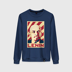 Свитшот хлопковый женский Vladimir Lenin, цвет: тёмно-синий