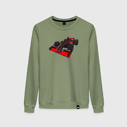 Свитшот хлопковый женский Formula-1 McLaren, цвет: авокадо