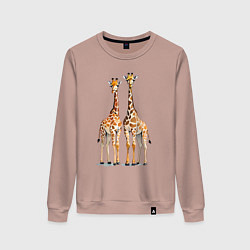 Женский свитшот Друзья-жирафы