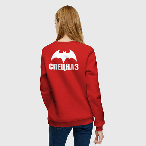 Женский свитшот Разведка - спецназ ГРУ / Красный – фото 4