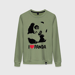 Женский свитшот I love panda